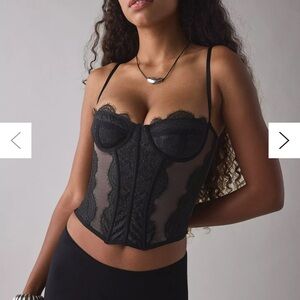 Urban outfitters black corset top